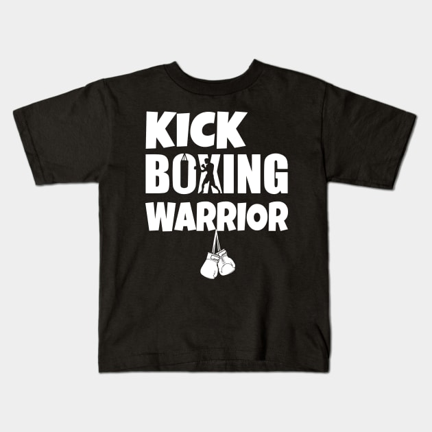 Kick boxing warrior Kids T-Shirt by Work Memes